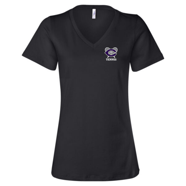Women’s Relaxed Jersey V-Neck Tee - Black Thumbnail