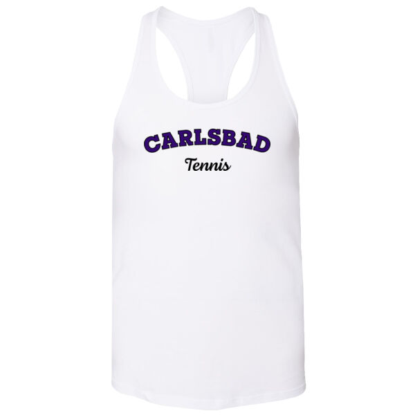 Women's Jersey Racerback Tank - White Thumbnail