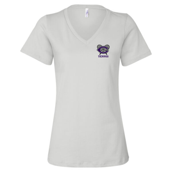Women’s Relaxed Jersey V-Neck Tee - White Thumbnail