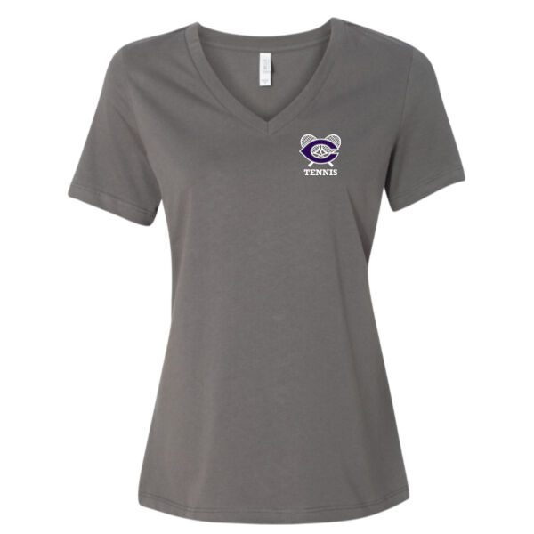Women’s Relaxed Jersey V-Neck Tee - Grey Thumbnail